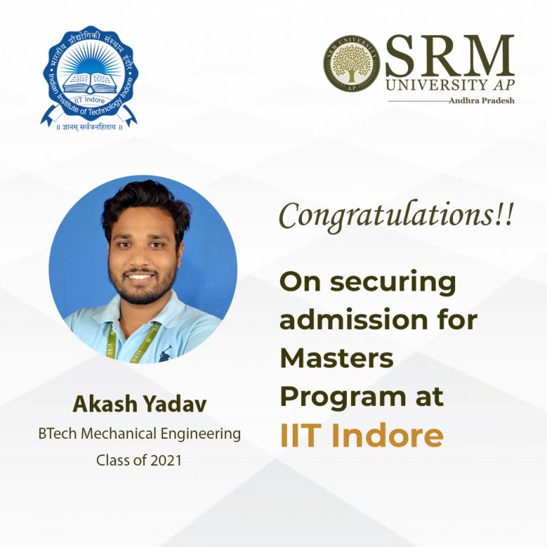 IIT Indore Selected Akash Yadav for M-Tech Programme with Scholarship ...