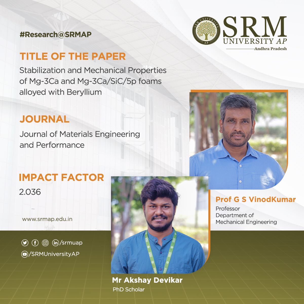 Two paper publications from mech