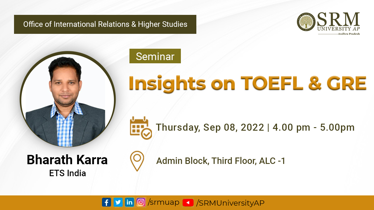 Insights on TOFEL and GRE