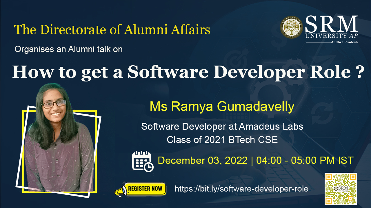 alumni talk on software developer role 